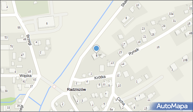 Radziszów, Skawińska, 6, mapa Radziszów