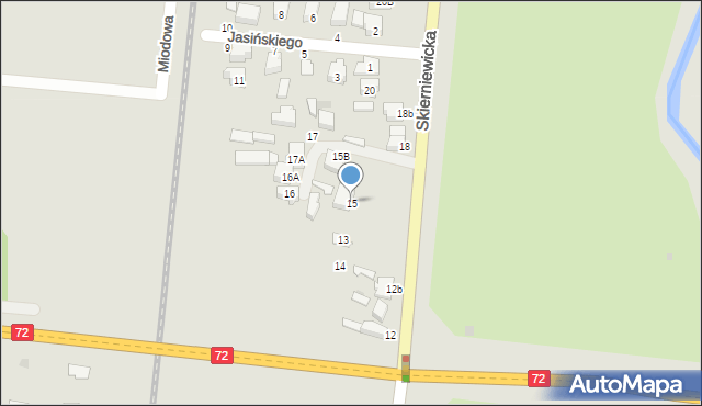 Rawa Mazowiecka, Skierniewicka, 15, mapa Rawa Mazowiecka