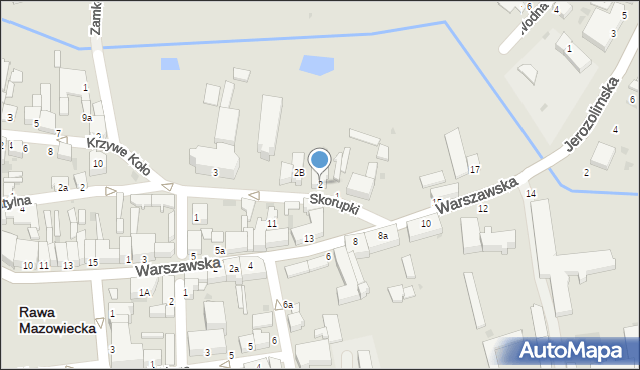 Rawa Mazowiecka, Skorupki Ignacego Jana, ks., 2, mapa Rawa Mazowiecka