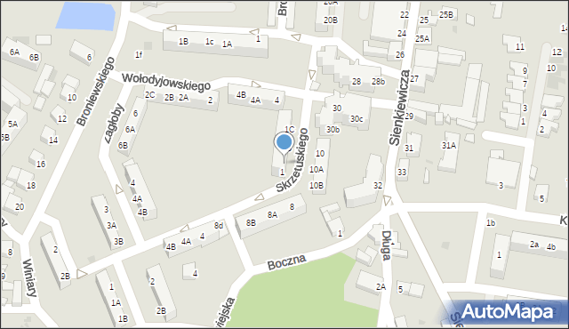 Rawicz, Skrzetuskiego Jana, 1A, mapa Rawicz