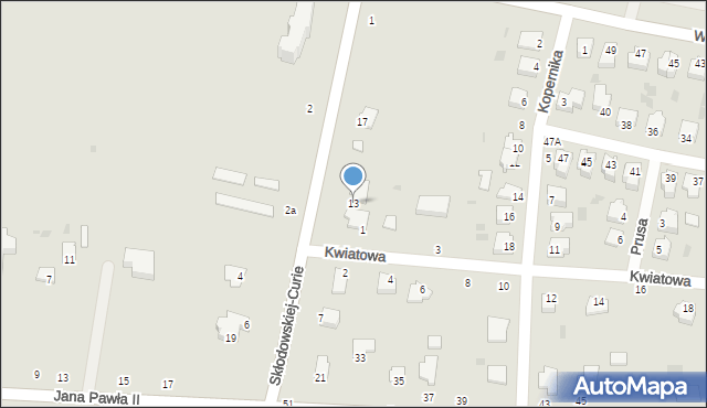 Rejowiec Fabryczny, Skłodowskiej-Curie Marii, 13, mapa Rejowiec Fabryczny