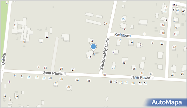 Rejowiec Fabryczny, Skłodowskiej-Curie Marii, 6, mapa Rejowiec Fabryczny