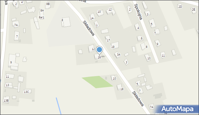 Rogowo, Składowa, 14, mapa Rogowo
