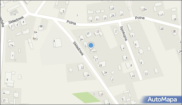 Rogowo, Składowa, 1b, mapa Rogowo