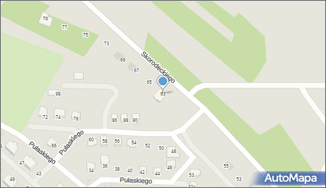 Ropczyce, Skorodeckiego Stanisława, ks., 63, mapa Ropczyce