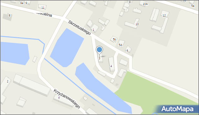 Rożnowo, Skrzetuskiego Mikołaja, 3, mapa Rożnowo