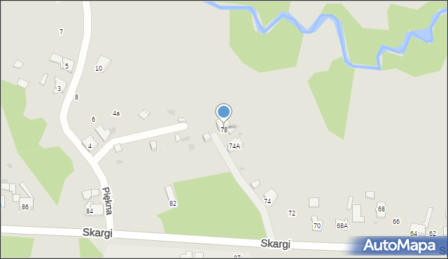 Ruda Śląska, Skargi Piotra, ks., 78, mapa Rudy Śląskiej