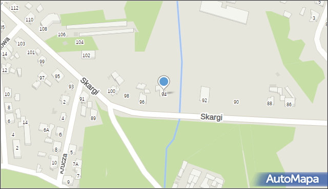 Ruda Śląska, Skargi Piotra, ks., 94, mapa Rudy Śląskiej
