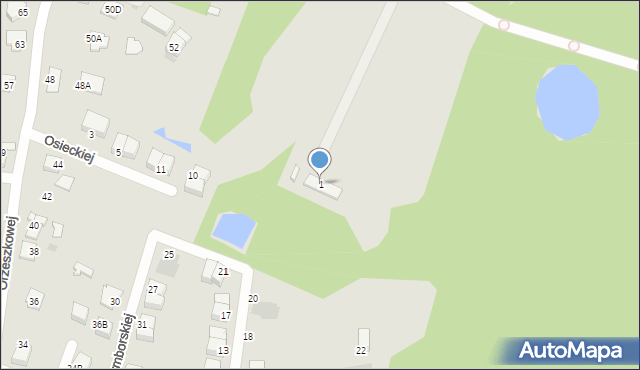 Ruda Śląska, Skośna, 1, mapa Rudy Śląskiej