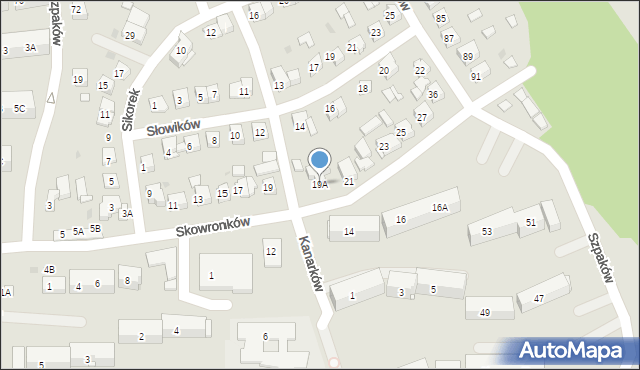 Ruda Śląska, Skowronków, 19A, mapa Rudy Śląskiej