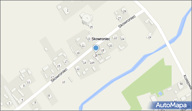 Rudki, Skowroniec, 16, mapa Rudki