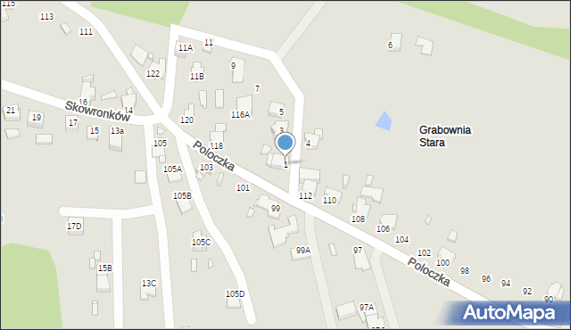 Rybnik, Skowronków, 1, mapa Rybnika