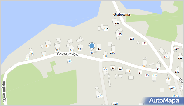 Rybnik, Skowronków, 30, mapa Rybnika