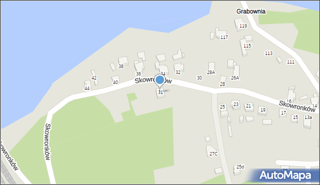 Rybnik, Skowronków, 31, mapa Rybnika