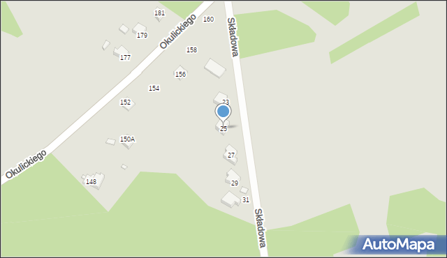 Rybnik, Składowa, 25, mapa Rybnika