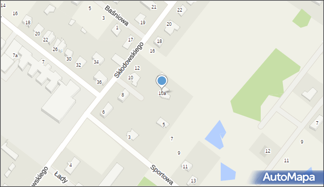 Rzekuń, Skłodowskiego, ks., 10a, mapa Rzekuń