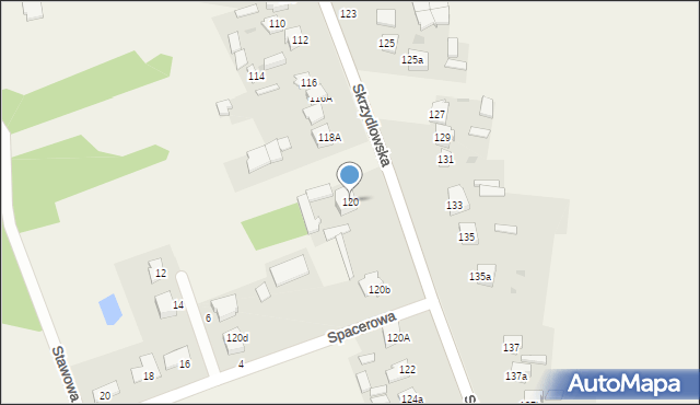 Rzerzęczyce, Skrzydlowska, 120, mapa Rzerzęczyce