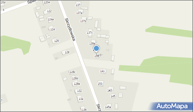 Rzerzęczyce, Skrzydlowska, 139, mapa Rzerzęczyce