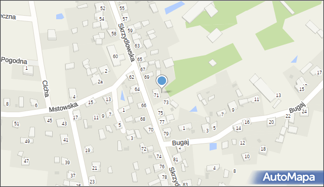 Rzerzęczyce, Skrzydlowska, 71a, mapa Rzerzęczyce