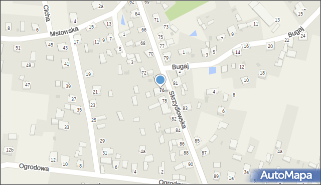 Rzerzęczyce, Skrzydlowska, 78a, mapa Rzerzęczyce