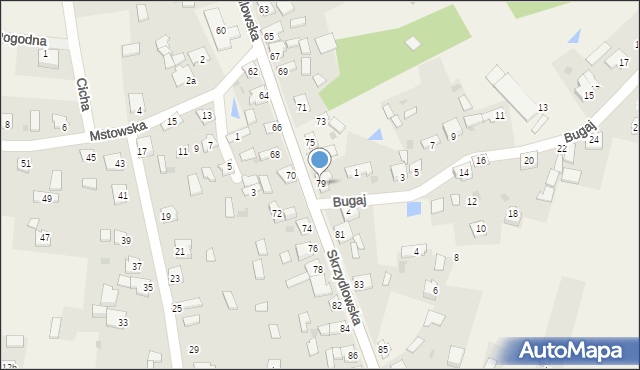 Rzerzęczyce, Skrzydlowska, 79, mapa Rzerzęczyce