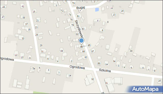 Rzerzęczyce, Skrzydlowska, 86, mapa Rzerzęczyce