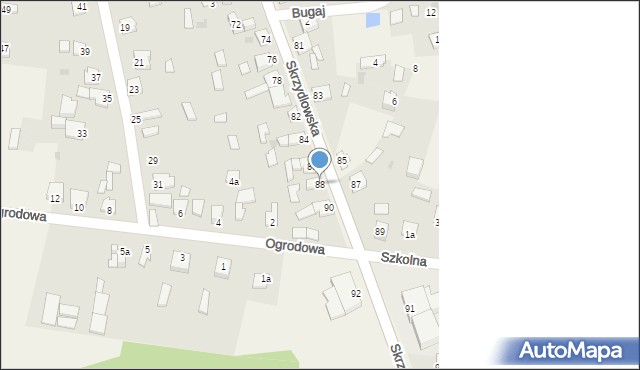 Rzerzęczyce, Skrzydlowska, 88, mapa Rzerzęczyce