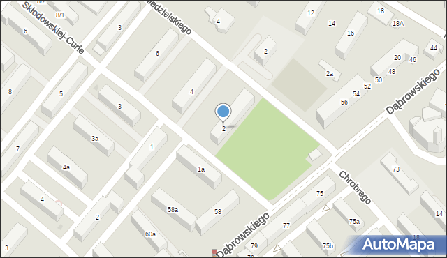 Rzeszów, Skłodowskiej-Curie Marii, 2, mapa Rzeszów