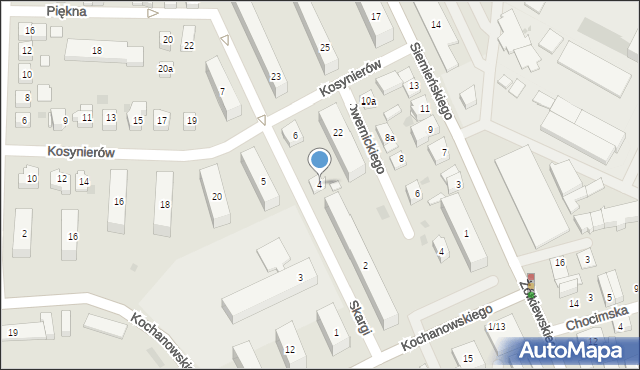 Rzeszów, Skargi Piotra, ks., 4, mapa Rzeszów