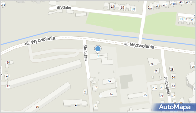 Rzeszów, Skubisza Władysława, 1, mapa Rzeszów