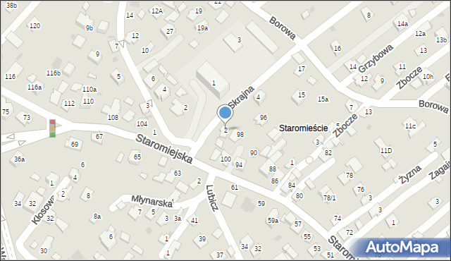 Rzeszów, Skrajna, 2, mapa Rzeszów