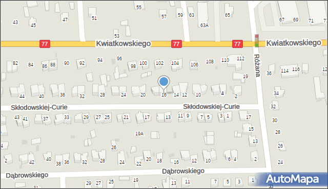 Sandomierz, Skłodowskiej-Curie Marii, 16, mapa Sandomierza