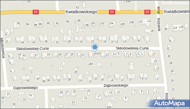 Sandomierz, Skłodowskiej-Curie Marii, 17, mapa Sandomierza