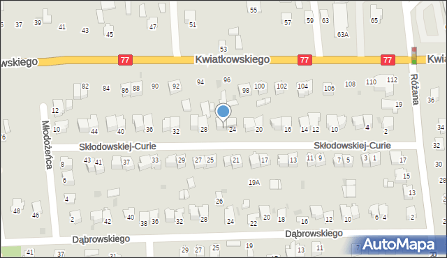 Sandomierz, Skłodowskiej-Curie Marii, 26, mapa Sandomierza