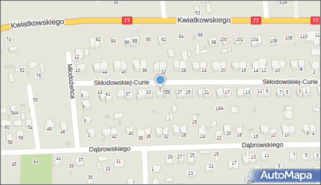 Sandomierz, Skłodowskiej-Curie Marii, 31, mapa Sandomierza