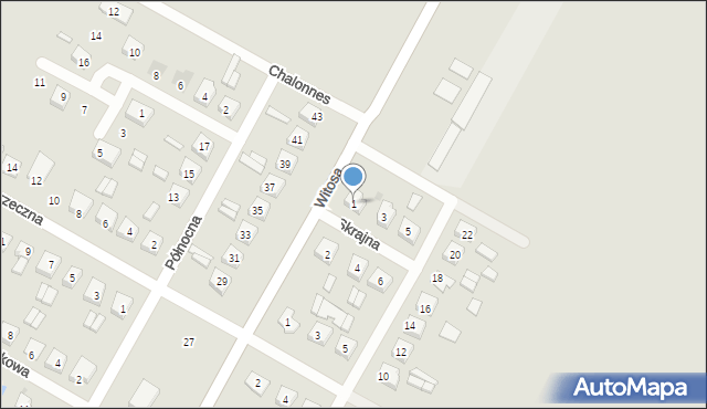 Sanniki, Skrajna, 1, mapa Sanniki