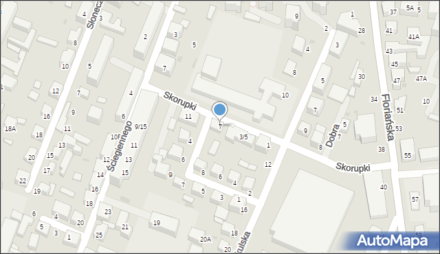 Siedlce, Skorupki Ignacego Jana, ks., 7, mapa Siedlce