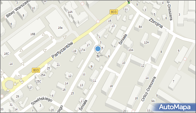 Siedlce, Skrzyneckiego Jana, gen., 5b, mapa Siedlce