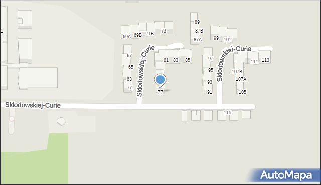 Siemianowice Śląskie, Skłodowskiej-Curie Marii, 77, mapa Siemianowice Śląskie