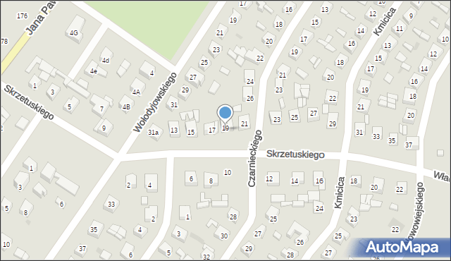 Sieradz, Skrzetuskiego Jana, 19, mapa Sieradz