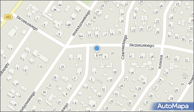 Sieradz, Skrzetuskiego Jana, 6, mapa Sieradz