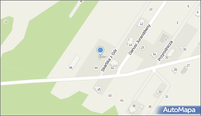 Sieraków, Skarbka z Gór, 21, mapa Sieraków