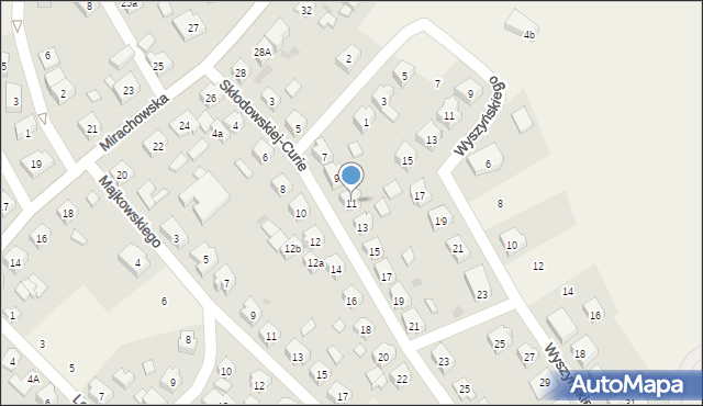 Sierakowice, Skłodowskiej-Curie Marii, 11, mapa Sierakowice