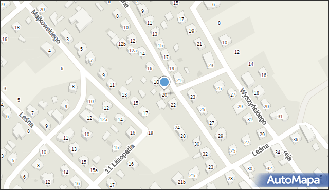 Sierakowice, Skłodowskiej-Curie Marii, 20, mapa Sierakowice