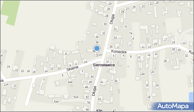 Sierosławice, Skalna, 2, mapa Sierosławice