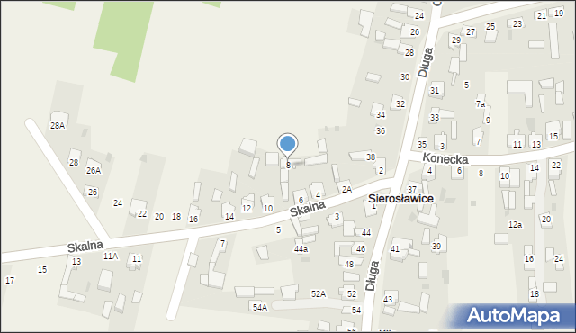 Sierosławice, Skalna, 8, mapa Sierosławice