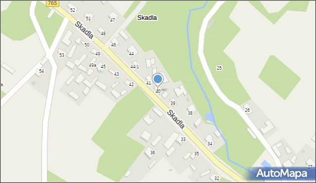 Skadla, Skadla, 40, mapa Skadla