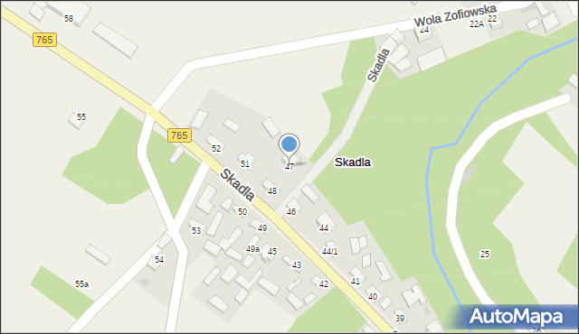 Skadla, Skadla, 47, mapa Skadla