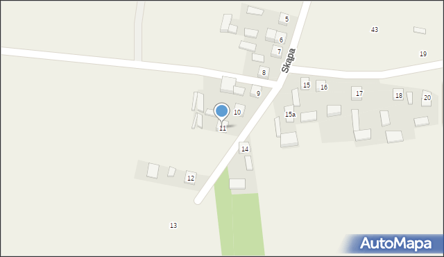 Skąpa, Skąpa, 11, mapa Skąpa