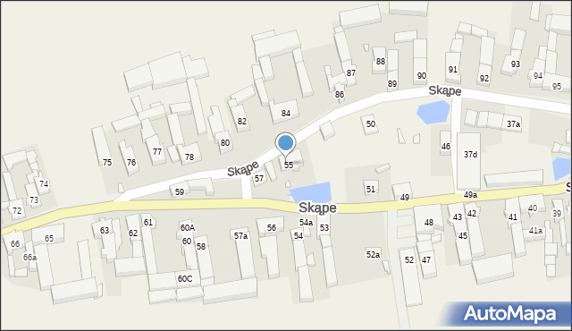 Skąpe, Skąpe, 56A, mapa Skąpe